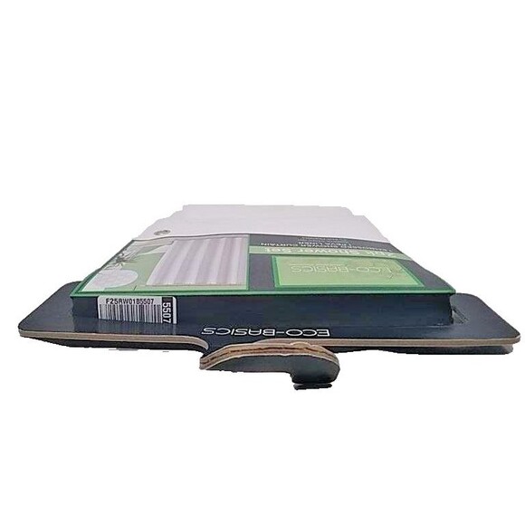 Eco-Basics Shower Set – White 72" x 72" 2 Piece Set, Embossed Curtain with Peva - Picture 11 of 12